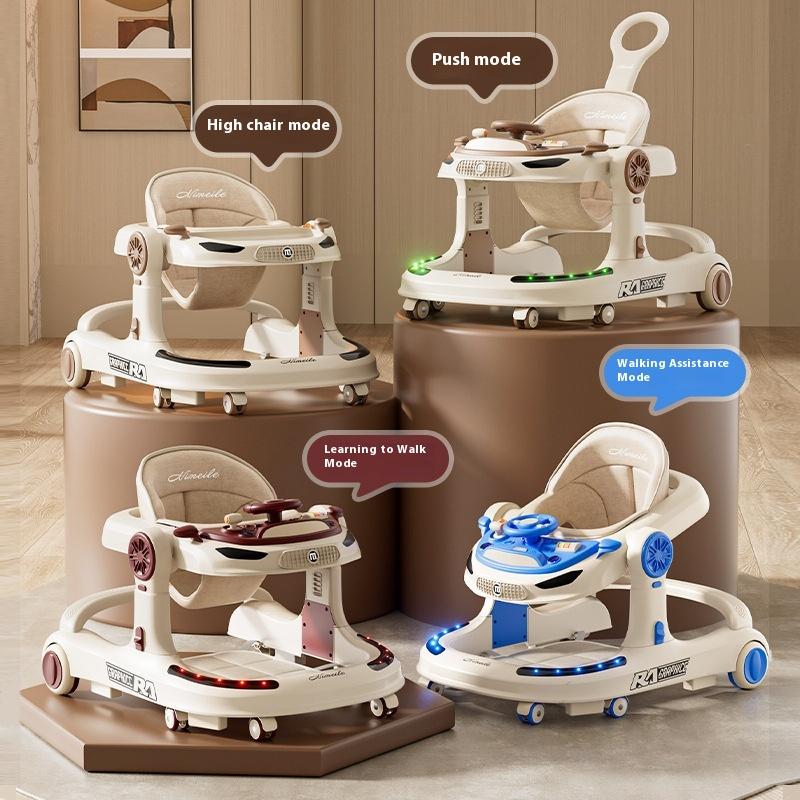 Baby Walker anti-O-legs Foldable Trolley Baby Multi-functional Three-in-one Walker