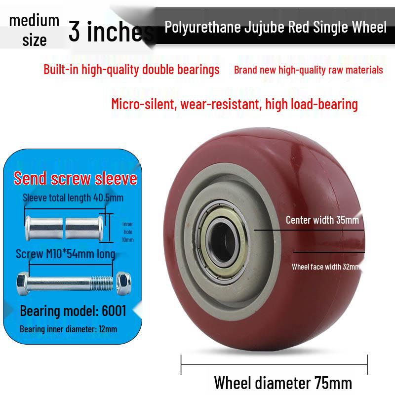 Nylon Swivel Caster Wheels: 2-6 inch Heavy-Duty Rubber & Flat Plate Options