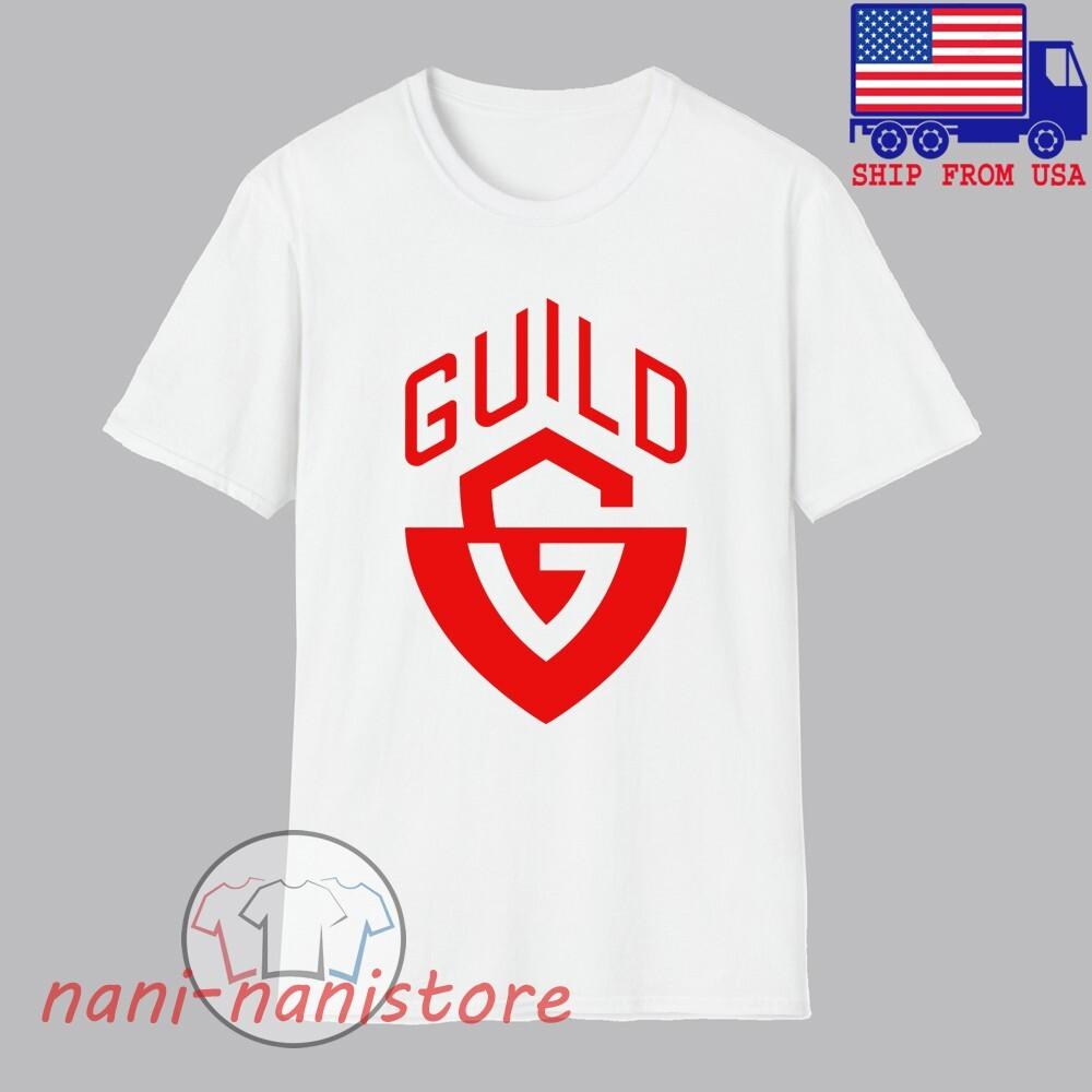 Guild Guitars Men#039;s White Size S5XL Unisex T-Shirt XXXL