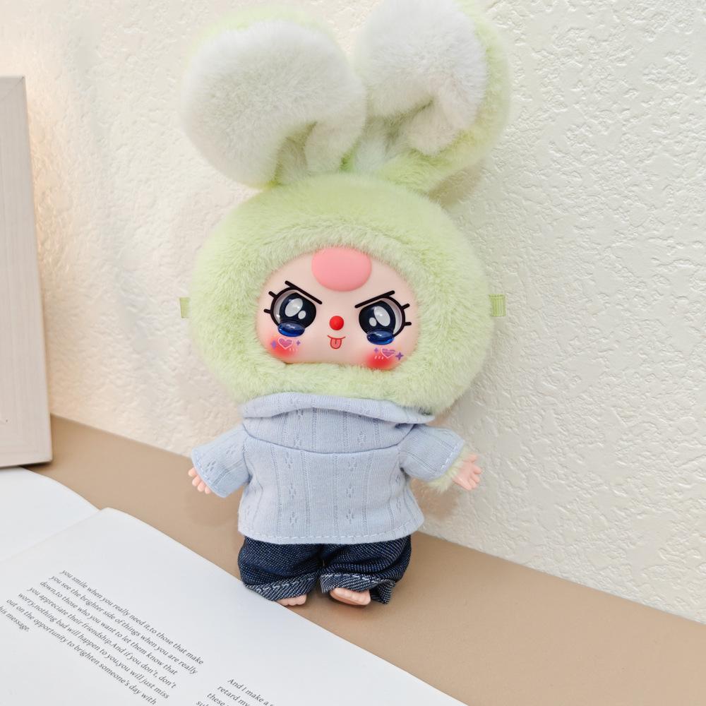 Macaron Little Rabbit Doll Clothes: Cute Pendant, Outfit for 3-Year-Old, Blind Box Edition