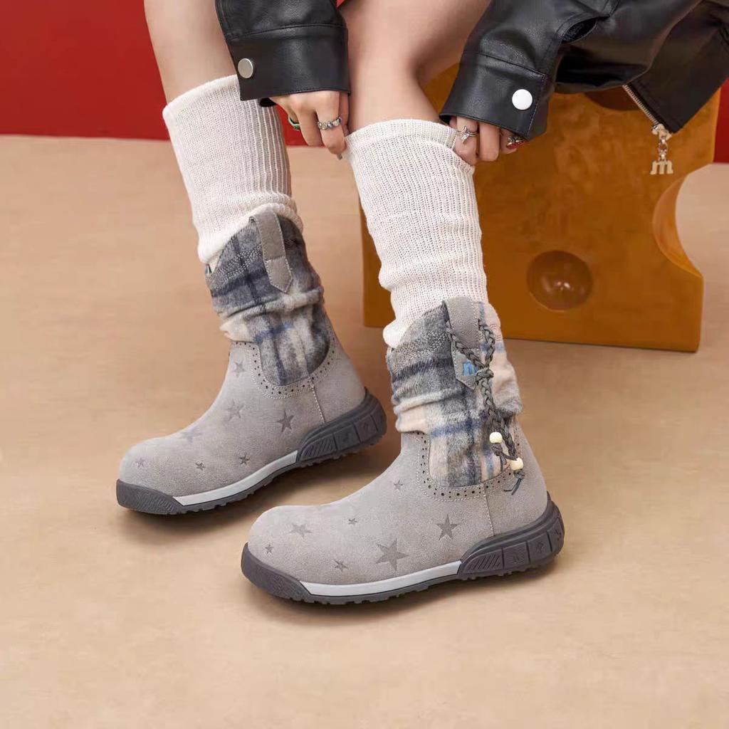 Boots Women's 2025 New Summer Thin Western Cowboy Boots Hollow Medium Tube Outdoor Tooling Martin Boots Short Boots