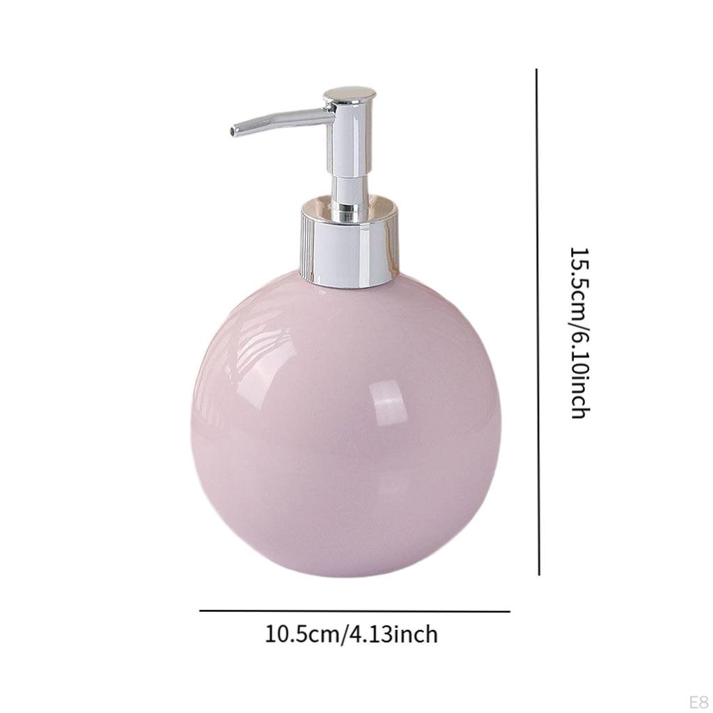 Handseifenspender mit Pumpe, Keramik-Flüssigkeitsbehälter, modern, tragbar, 550 ml, nachfüllbar, Emulsion