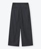 Weseuken [Unisex] Solid Two Tuck Trousers (Charcoal)