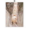 Sheep Deer Squirrel Snow Mountain Bridge Pine Wall Art Canvas Painting Posters And Prints Wall Pictures For Living Room Decor