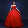 2025 Strapless Korean Style Ball Gown: Slim Fit & Floor-Length Maternity Wedding Dress for Plus Size Women