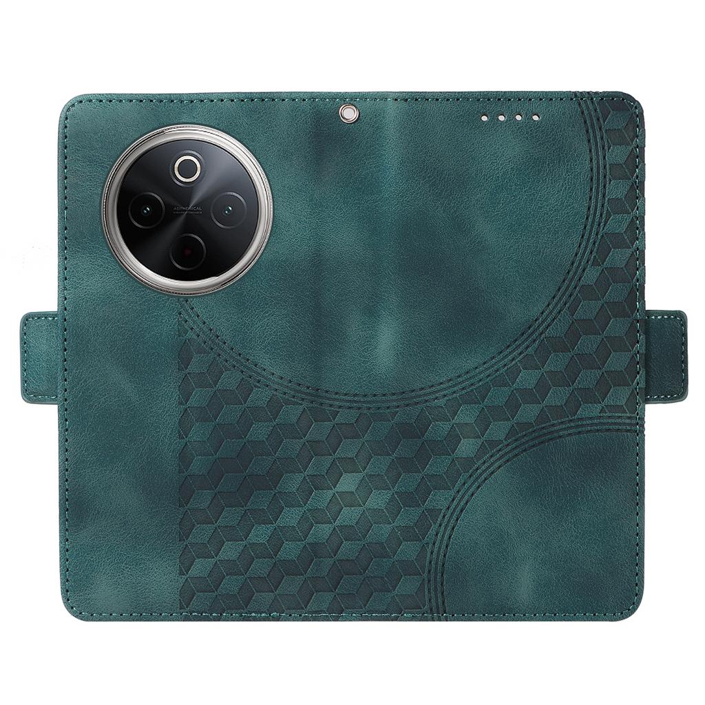 For Vivo Y300 Pro 5G Case PU Leather Phone Cover Rhombus Starry Imprinted