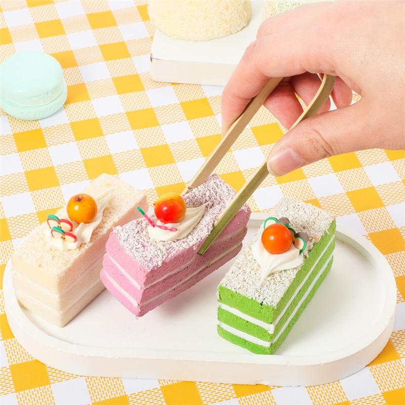 240 Stück Bambuszange Teetassenklemme Buffet Tee Küche Partyzubehör, 4 Zoll Einweg Koch Charcuterie Servier-Lebensmittelwerkzeuge