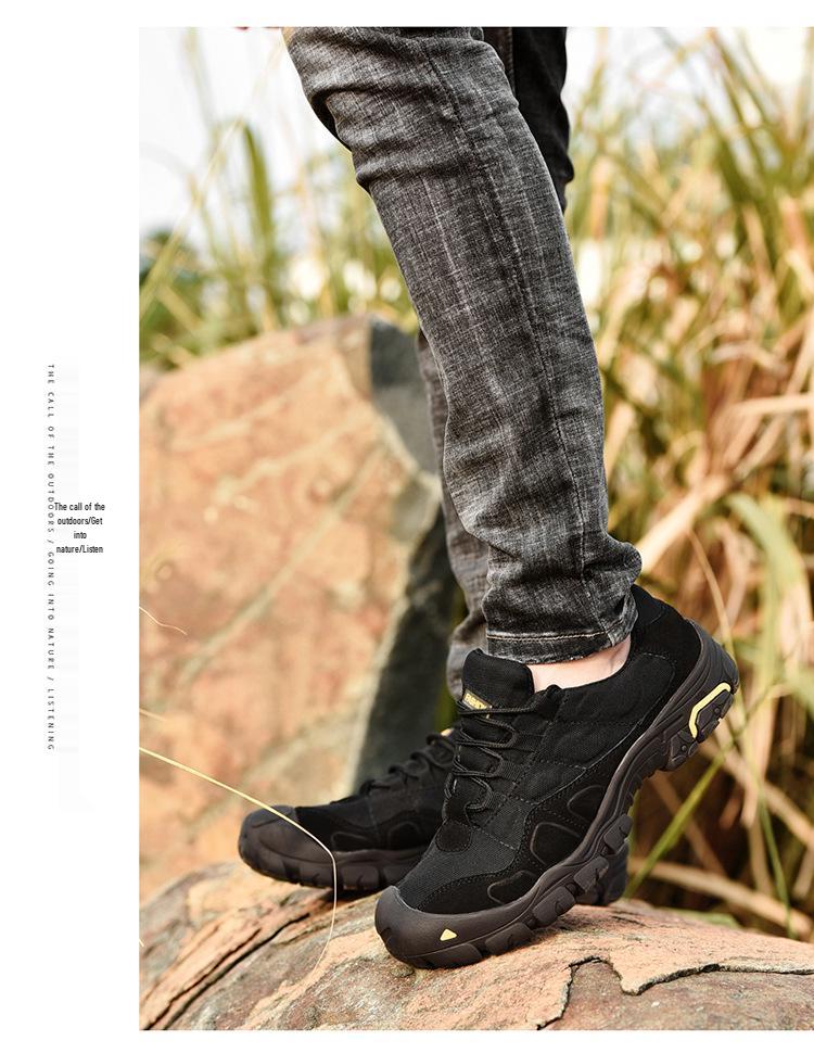 Men's Wear-resistant Low-top Hiking & Climbing Shoes - Large Sizes Available