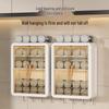 Wall-Mounted No-Drill Moisture-Proof Storage Box; Magnetic Dust-Proof Design for Bathroom and Kitchen Spice Organization.
