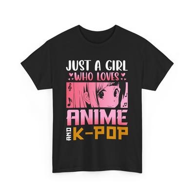 Solo una ragazza che ama l'anime maglietta | Maglietta grafica anime | Maglietta cultura manga