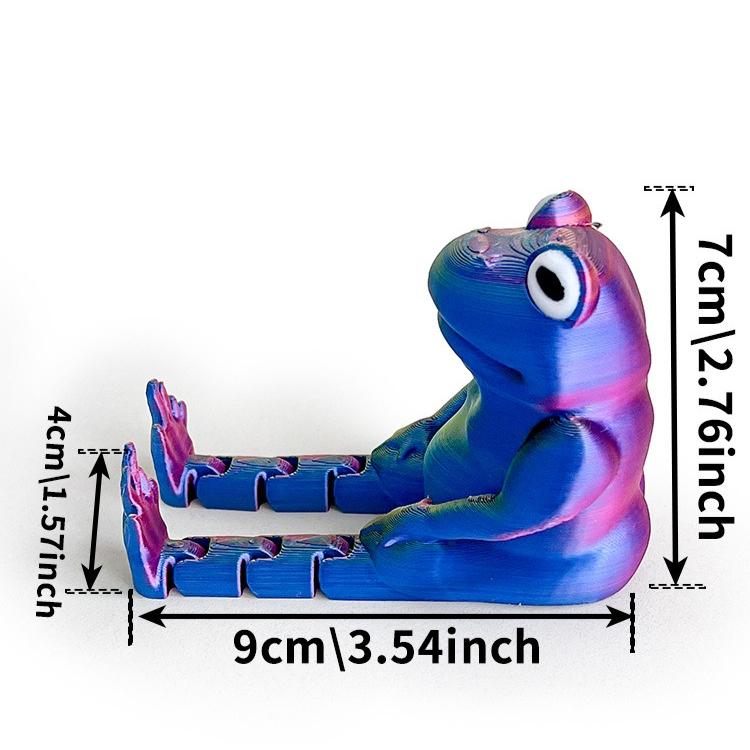 3D printed seated frog, simulated frog, animal model, children's decompression toy, fun and funny, creative model, ornament