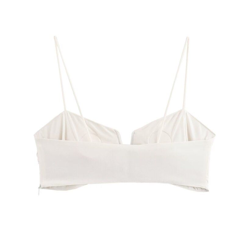 Fashion Style 2024 Summer New Women's Sling with Raised Flower Design Pendant Tops 2855206