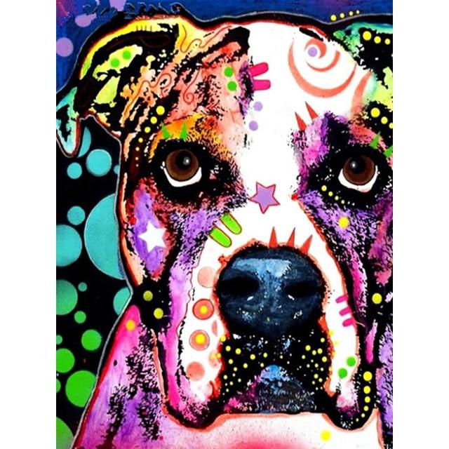 5D Diamond Embroidery Dog Full Round Square Diamond Painting Animal Full Square Resin Display Picture of Rhinestones Home Gift