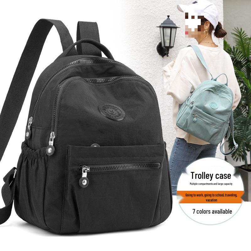 Damen Modischer Rucksack aus Nylon-Oxford-Canvas - Koreanischer Stil, Vielseitig für die Schule oder als Mama-Tasche