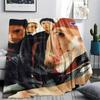 1PC Limp Bizkit Print Flannel Blanket, High quality Comfortable for All Seasons, Home Decor, Warmth and Comfort, Perfect for Christmas Gifts