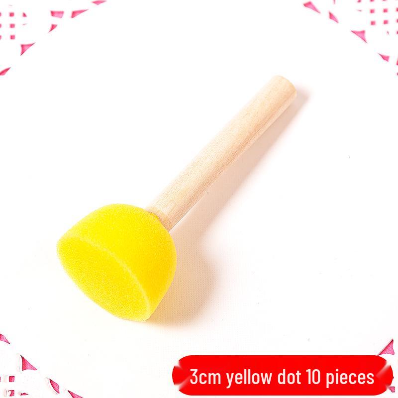 Children's Round Sponge Brushes for Art & Painting - Mushroom Head Tools for DIY Graffiti and Kindergarten Use