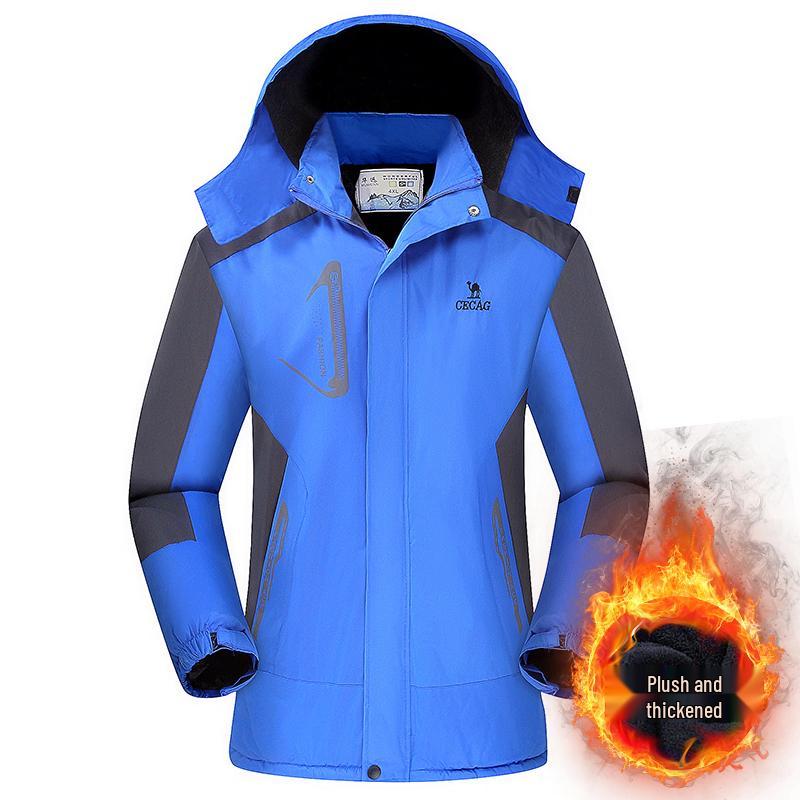 Men's Thickened Plus Velvet Winter Cotton Padded Jacket, Workwear, Plus Size