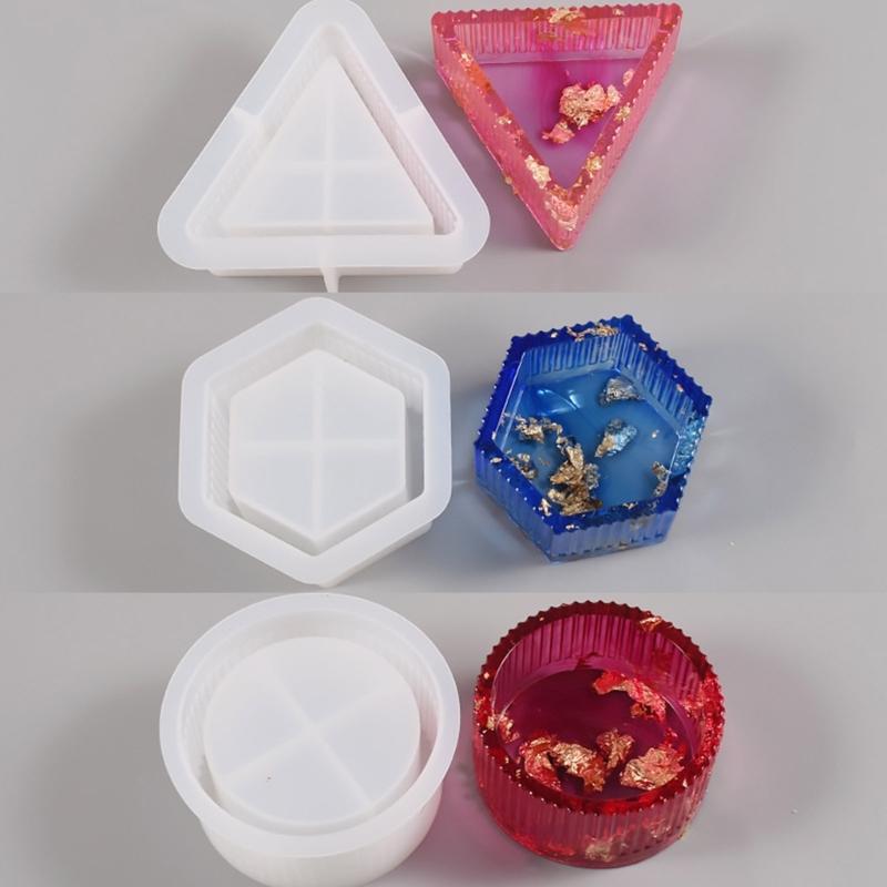 DIY Crystal Epoxy Resin Jar Mold Storage Box Tank Silicone Molds for DIY Jewelry Making Candy Box Container Casting Tool