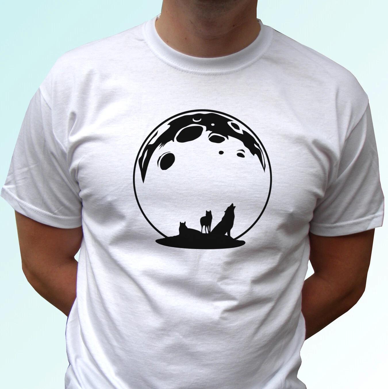 Wolf and Moon kids boys T-Shirt tee art top wolves animal gift s s kids baby sizes 110