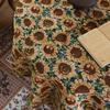 1 PC American Countryside Style Sunflower Round Table Tablecloth, Decorated With Retro Polyester Fiber Rectangular Thick Dust-Pr