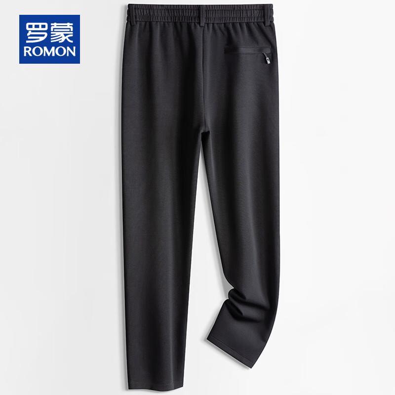 ROMON Men's Loose Straight Casual Drawstring Pants