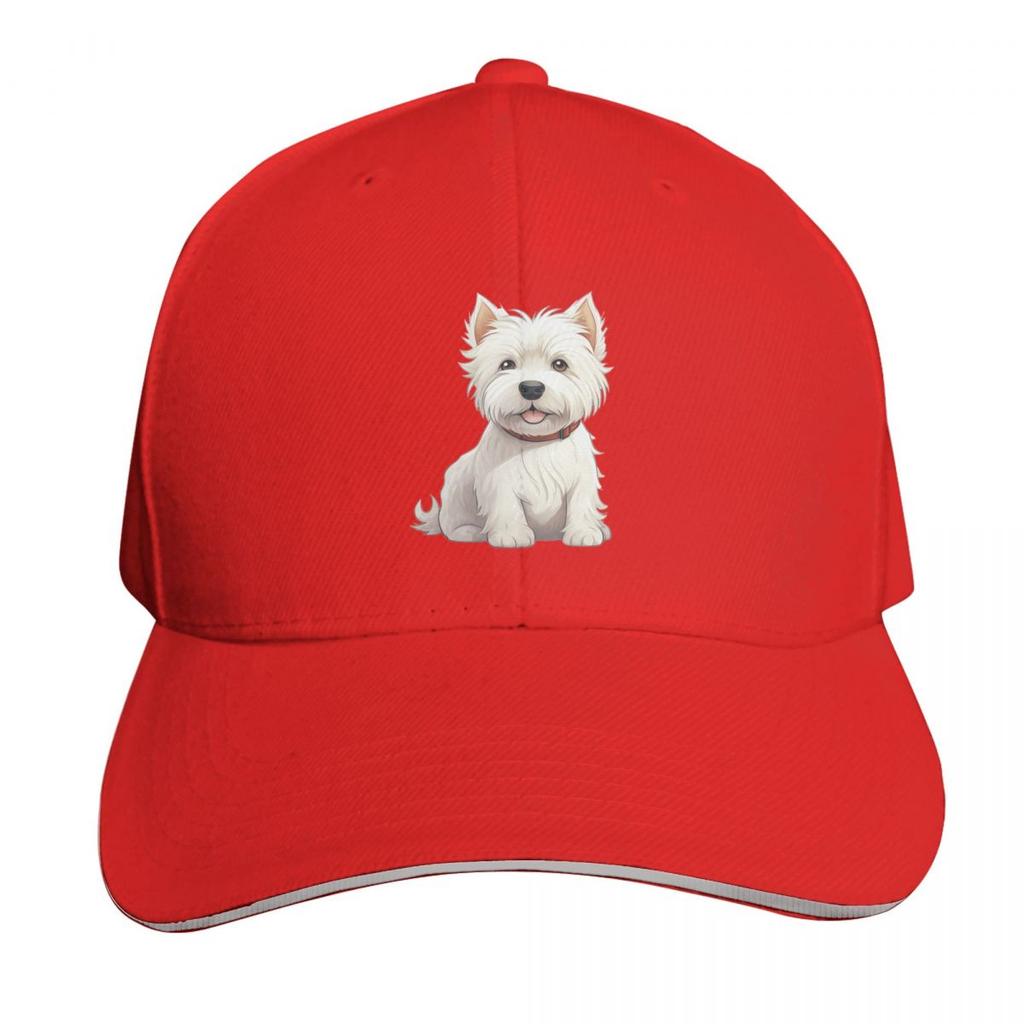 Peeking Dog West Highland White Terrier Cap Fashion Casual Baseball Caps Adjustable Hat Hip Hop Summer Unisex Baseball Hats