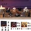 Miniature Horror Theme Ornaments Halloween Advent Calendar with 9 Mini Resin Figures, Day Spooky Countdown To Calendar, Surprise Collectible
