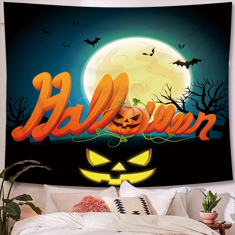 Scary Blood Palm Halloween Wall Tapestry Rug  Party  Covering  for Home Bar  Decor