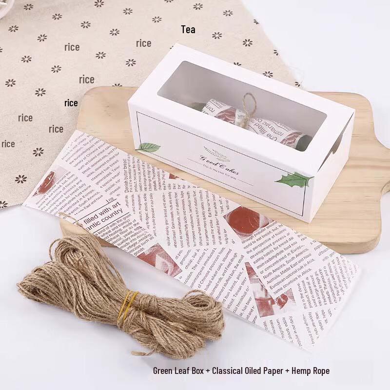 Набор упаковки для десертов Sanbilai Зеленый лист