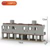 MOC Parts Military Battlefield WW2 Ruins Weapons Fortress Blockhouse Model Building Blocks Army Architecture Bricks Toy Kid Gift