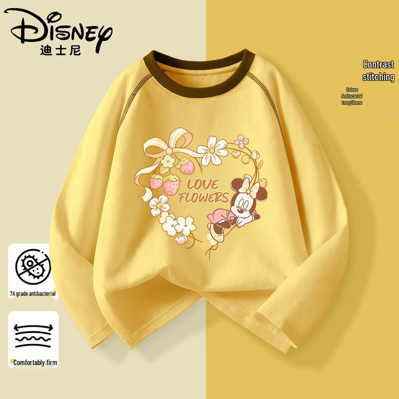 Disney Kids' Long Sleeve Color-Block Collar T-Shirt
