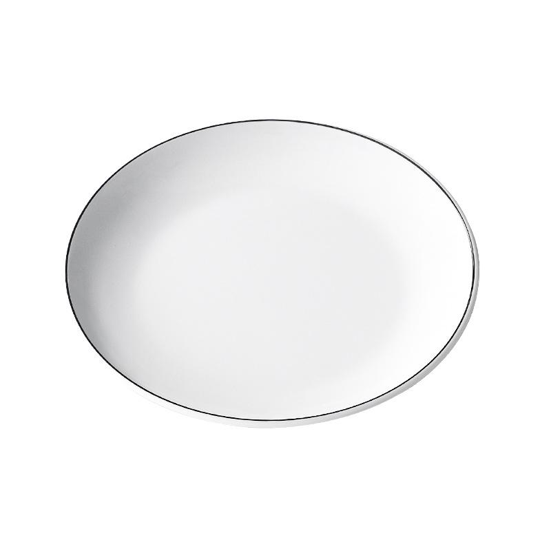Melamine Imitation Porcelain Round Dinner Plate - Durable Restaurant and Buffet Dish
