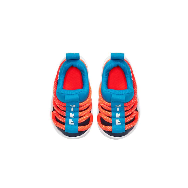 Nike Novice Slip Resistant Abrasion Resistant Low Top Sports Casual Shoes Blue Orange TD Infant And Toddler AQ9662-402