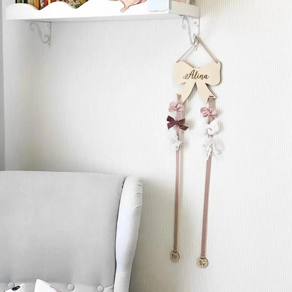 Wall Pendant Practical Exquisite Wood Hairband Storage Pendant Hair Bow Organizer Storage for Home