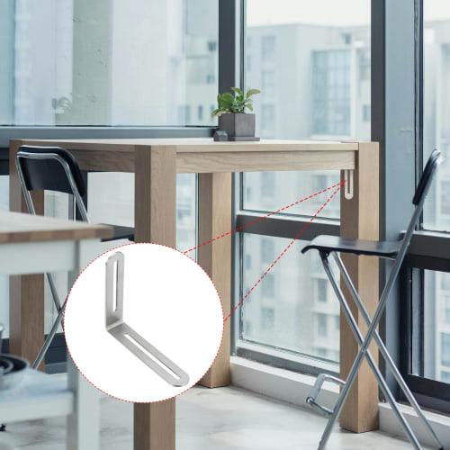 PATIKIL L-profily, 120*24*100mm, s drážkami, 2dílné nastavitelné posuvné drážkové spoje pravoúhlé profily, kovové rohové spojky pro dřevěné Ch