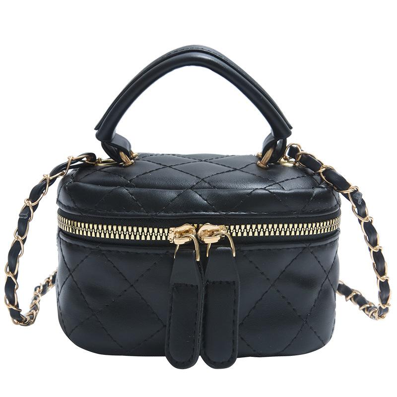 Textured Diamond Plaid Shoulder Bag Women's Bag 2025 New Chain Crossbody Bag Small Fragrance Style Fashion Box Bag Texture Retro