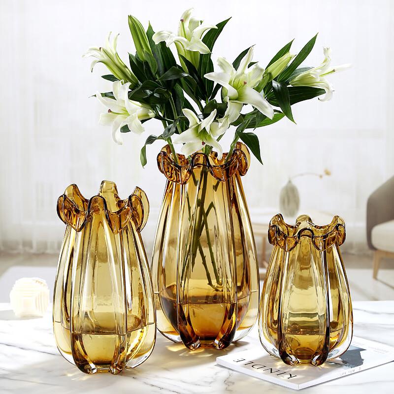 Modern Light Luxury Flower Glass Hydroponic Vase Ornament