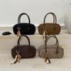 2025 Niche Suede Solid Color Boston Bag: Stylish Versatile Women's Crossbody & Shoulder Handbag