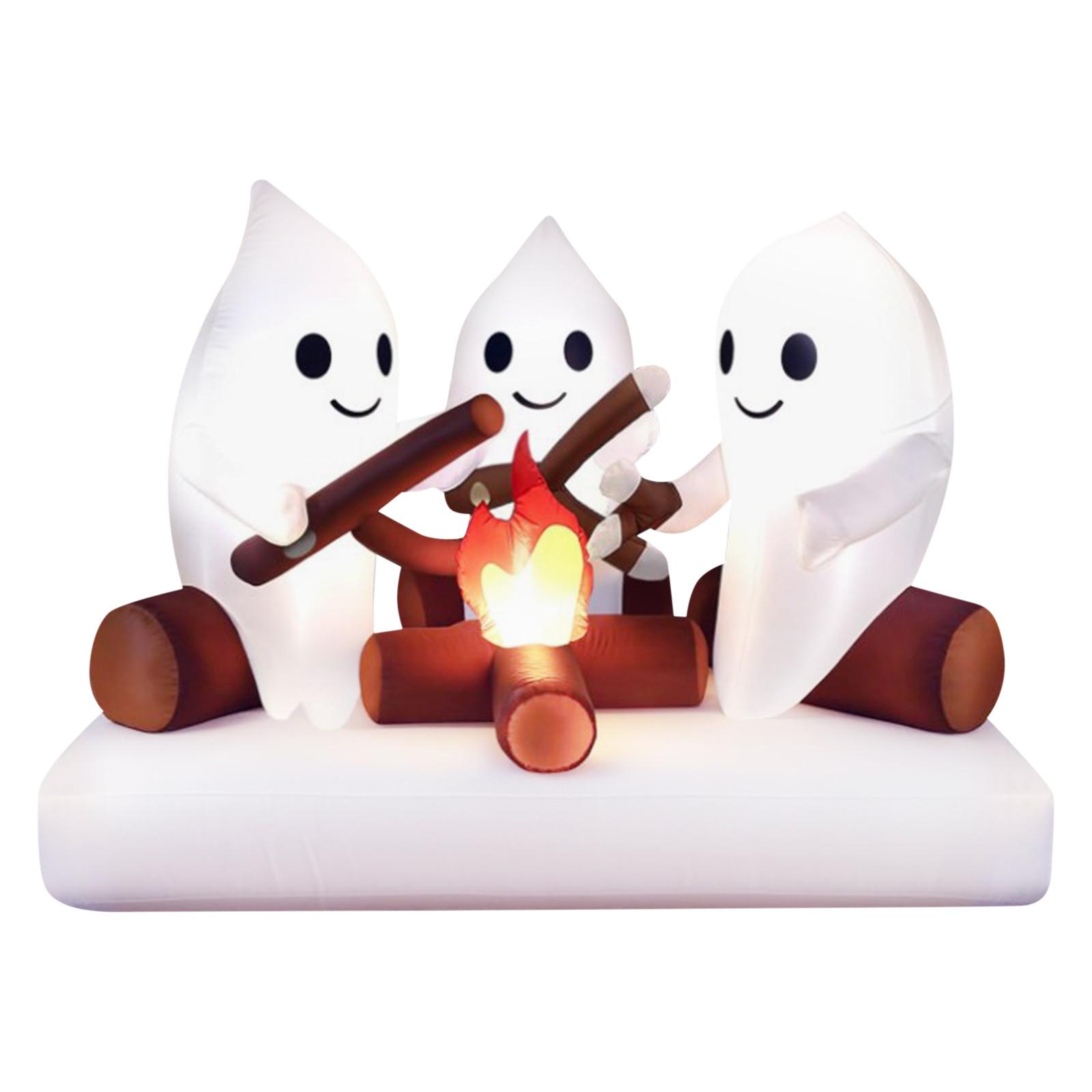 

6 Ft Halloween Inflatable Decorations Outdoor Blow Up Spooky Around The Bonfire Giant Decoration With LED Lights Roasting Marshma One Size