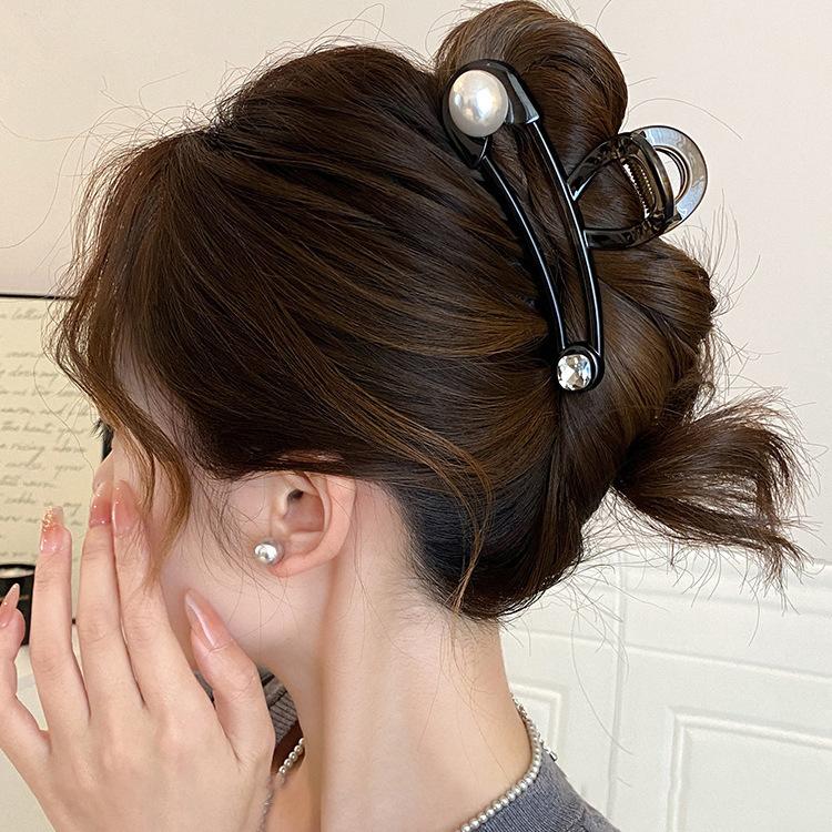 oversized pearl pin, peculiar shape hairpin, female design sense, grab clip, new hair