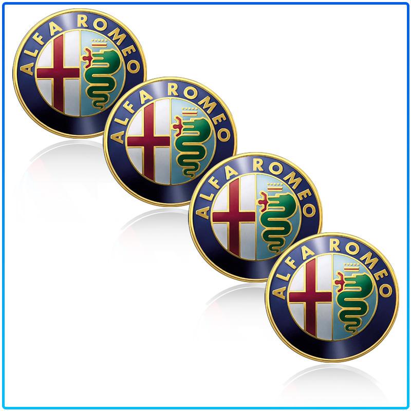 4 Stück 56MM Auto Radnabenkappen Felgenkappen Abdeckungen Emblem Für Alfa Romeo 147 159 Giulietta Giulia Mito Spider Alpha Nheadrest