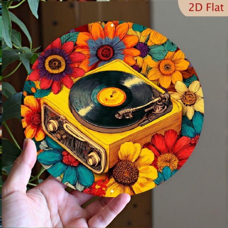 

Retro Vinyl Record Metal Art Painting for Living Room Bar Cafe Decor
