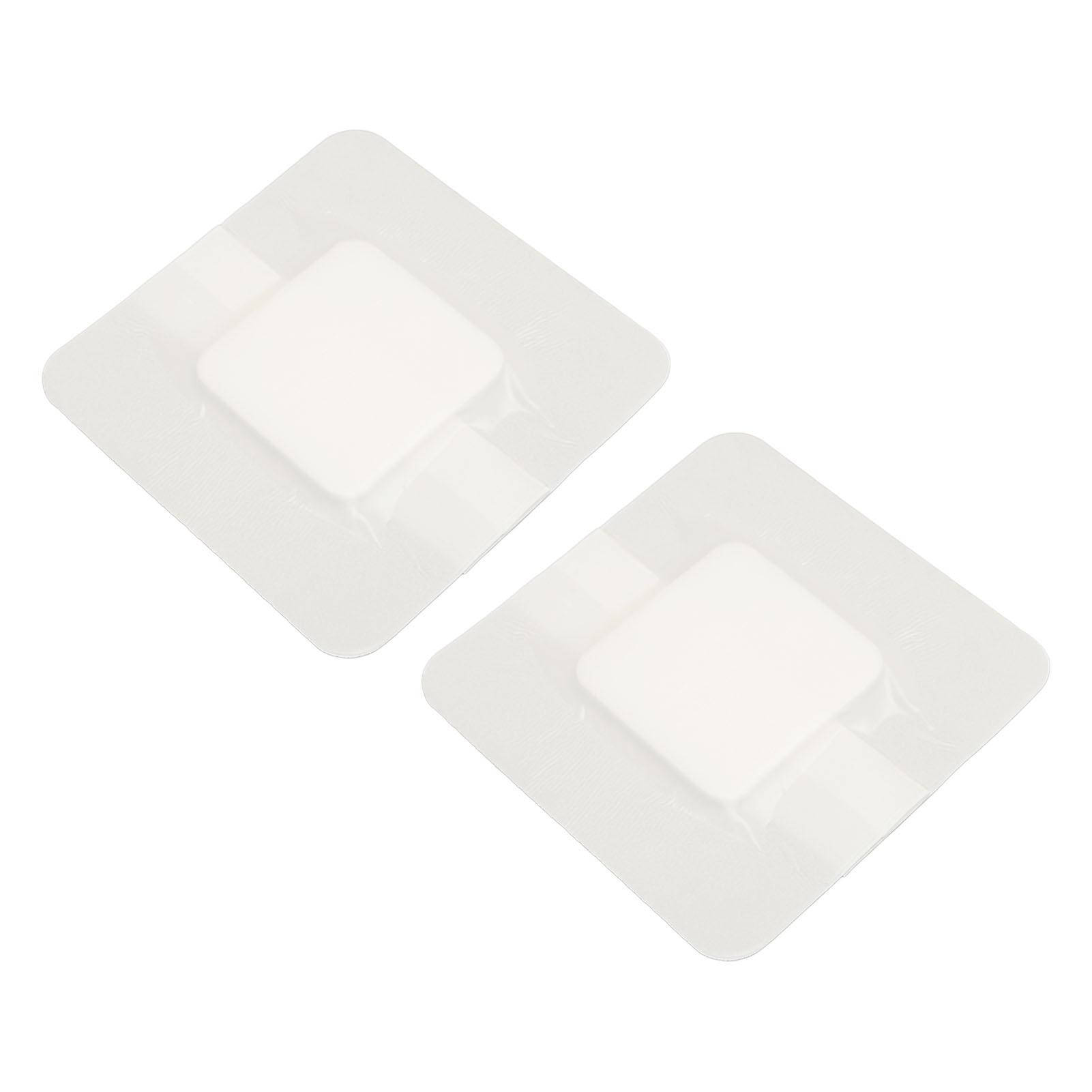 2pcs 10x10cm Foam Dressing with Border Adhesive Wound Dressing Bandage Bordered Adhesive Foam Dressing for Wound Care