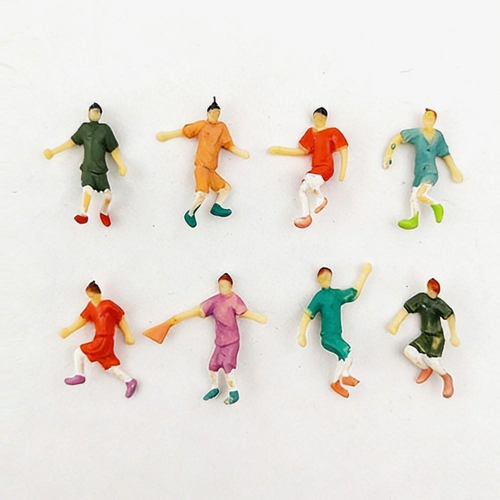 10pcs Colorful Making Football Game Scene 1/75 1/50 Scale DIY Simulation Minions People