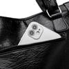 Vintage Leather Shoulder Crossbody Bag Tote Structured Leather Tote Bag with Adjustable Strap Women's Shoulder Bag for Daily Use