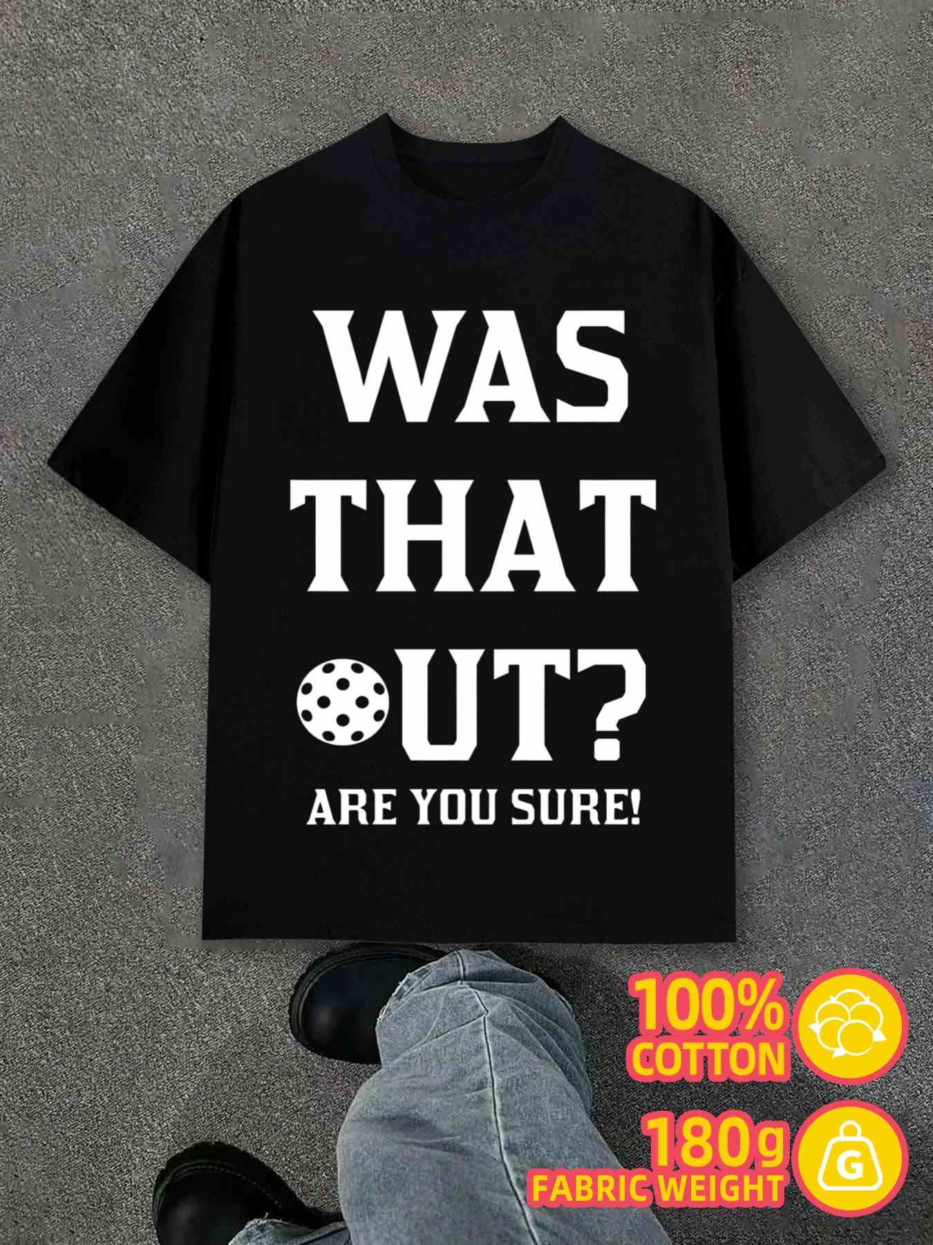 T-Shirt Y2K Was That Out Black Regular Fit L
