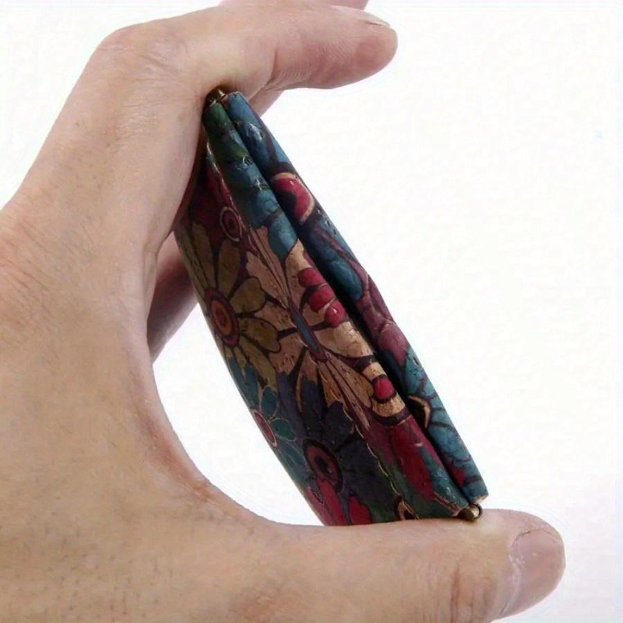 Floral Print Women Wallet Key Bag Cute Pouch Kiss Lock Lightweight Small Wallet Cute Bag Suitable For Daily Casual Suitable For Keys Earphones Storage