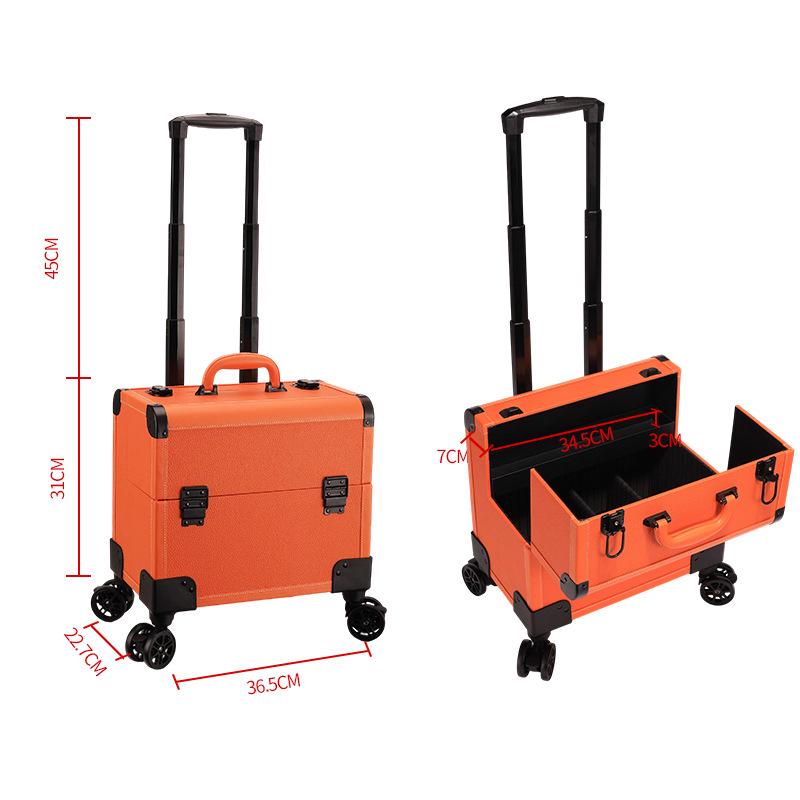 Профессиональный кейс для хранения косметики и инструментов визажиста на колесиках