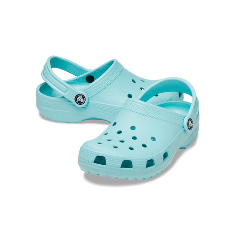 Crocs Classic Clog Wear-resistant Hole Children's Sandals Light Blue Children's Model
