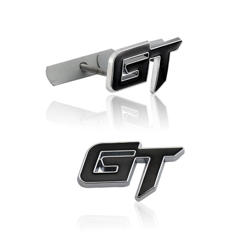 3D Metal GT Car Rear Trunk Emblem Sticker Decals Front Hood Grill Badge
